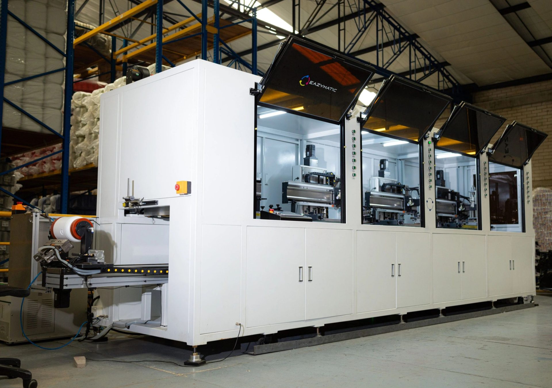 Línea automática de decoración de envases plásticos EAZYMATIC